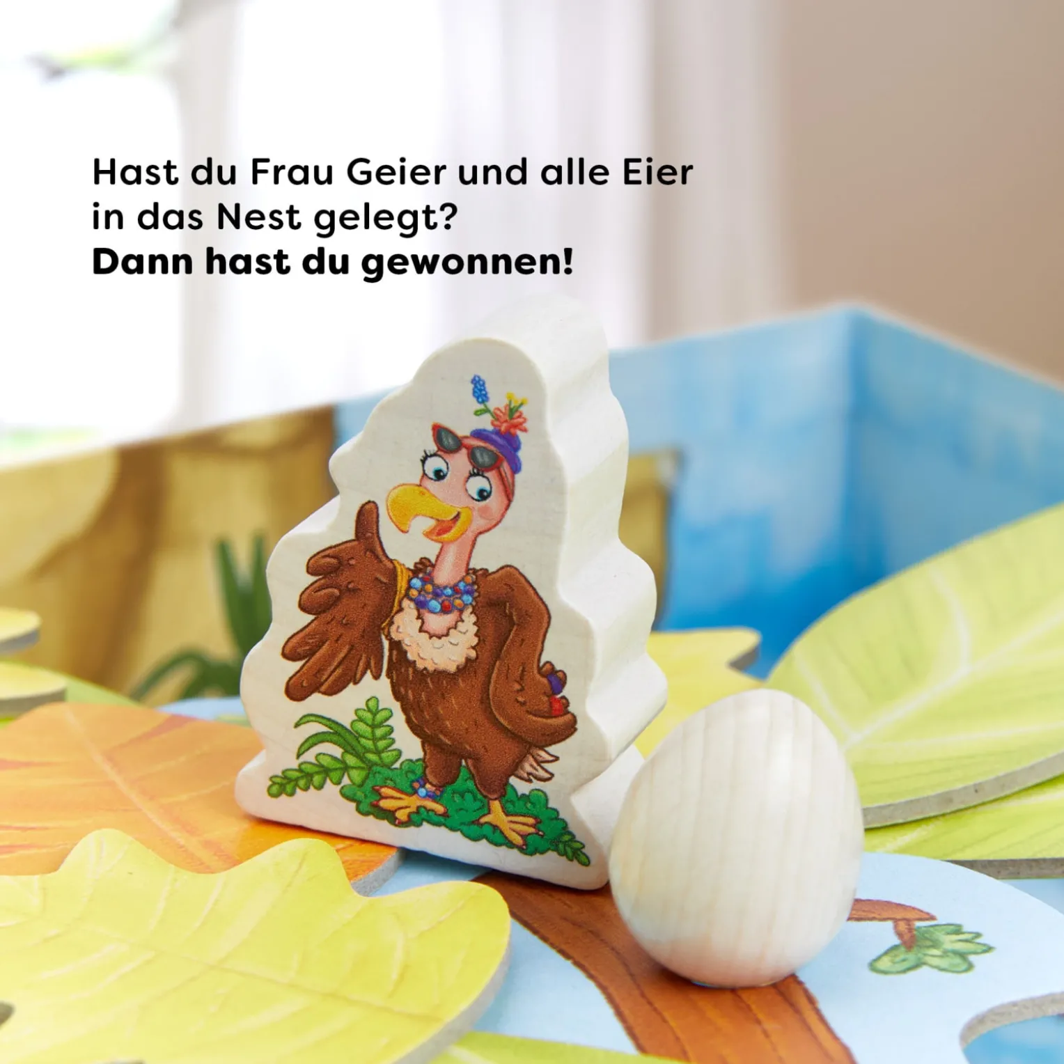Auweia, Frau Geier!, kooperatives Geschicklichkeitsspiel, ab 3 Jahren