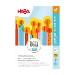 Bastelset – Erstes Schneiden Fensterbild Kerzenschein