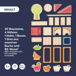Bausteinwelt, My 1st Block World – Hühnerhof Kikeriki, ab 1 Jahr