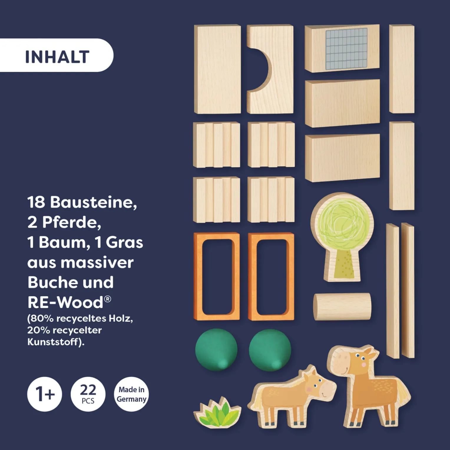 Bausteinwelt, My 1st Block World – Ponyhof Paula, ab 1 Jahr