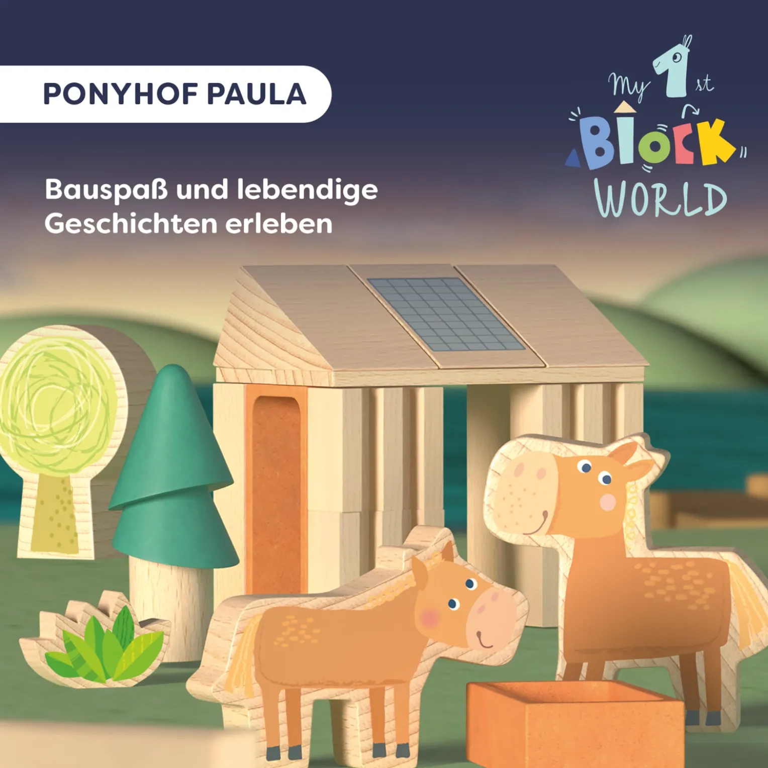 Bausteinwelt, My 1st Block World – Ponyhof Paula, ab 1 Jahr