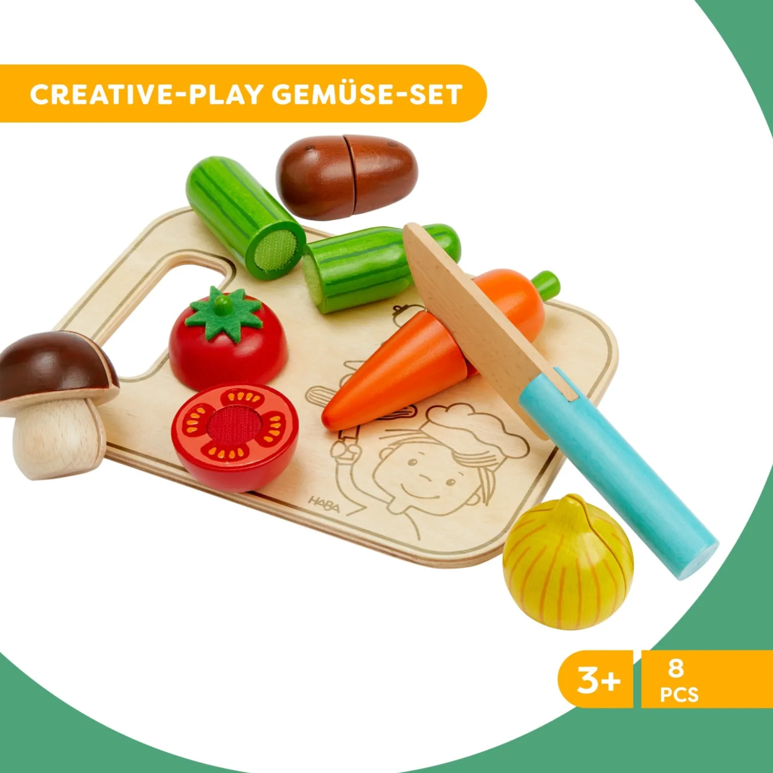 Creative Play – Gemüse-Set mit Brettchen & Messer