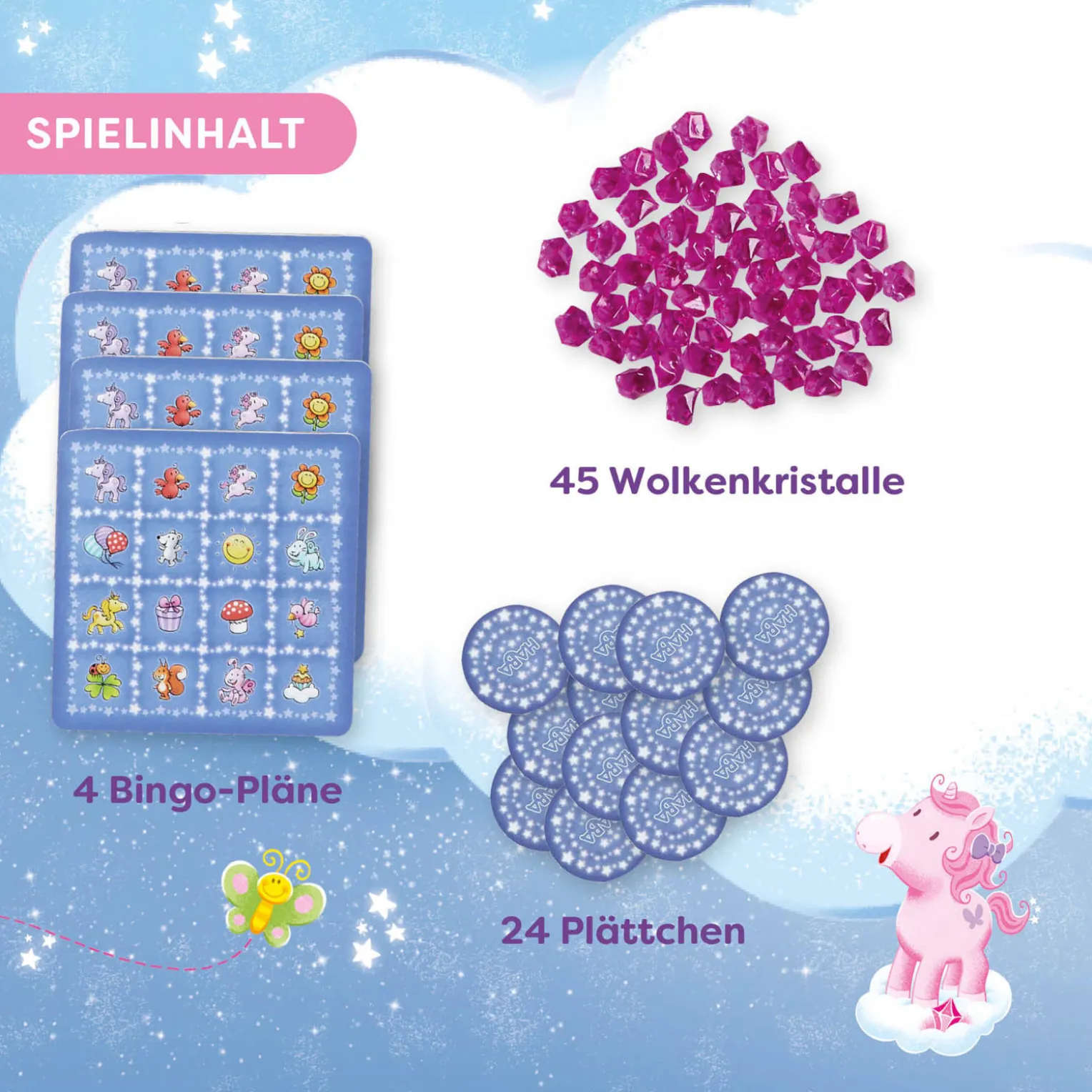 Einhorn Glitzerglück – Funkel-Bingo