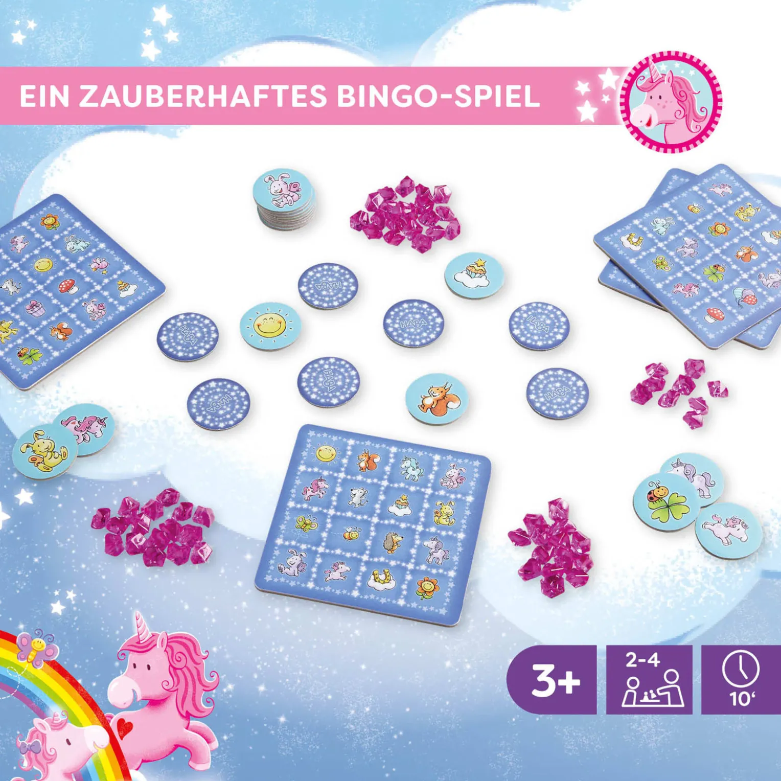 Einhorn Glitzerglück – Funkel-Bingo