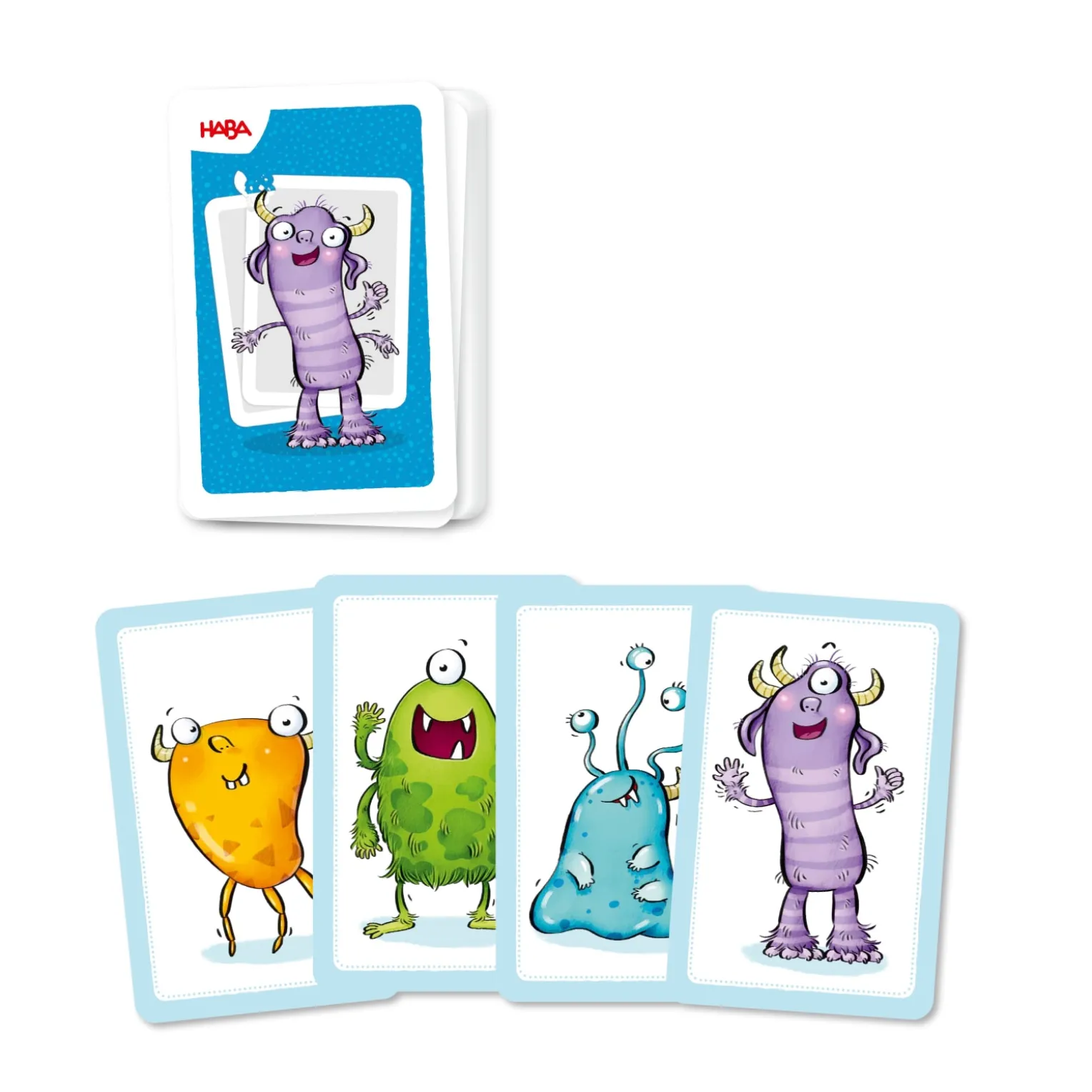3er Set Kartenspiele, ab 5 Jahre – Monster Trumpf, Rommé, Mix-Max