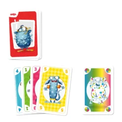 3er Set Kartenspiele, ab 5 Jahre – Monster Trumpf, Rommé, Mix-Max