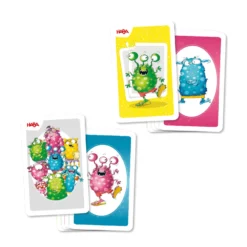 3er Set Kartenspiele, ab 3 J. – Mau Mau, Lotto, Peter + Kartenhalter