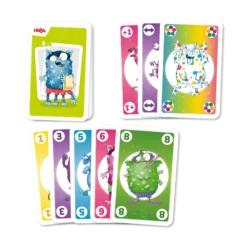 3er Set Kartenspiele, ab 3 J. – Mau Mau, Lotto, Peter + Kartenhalter
