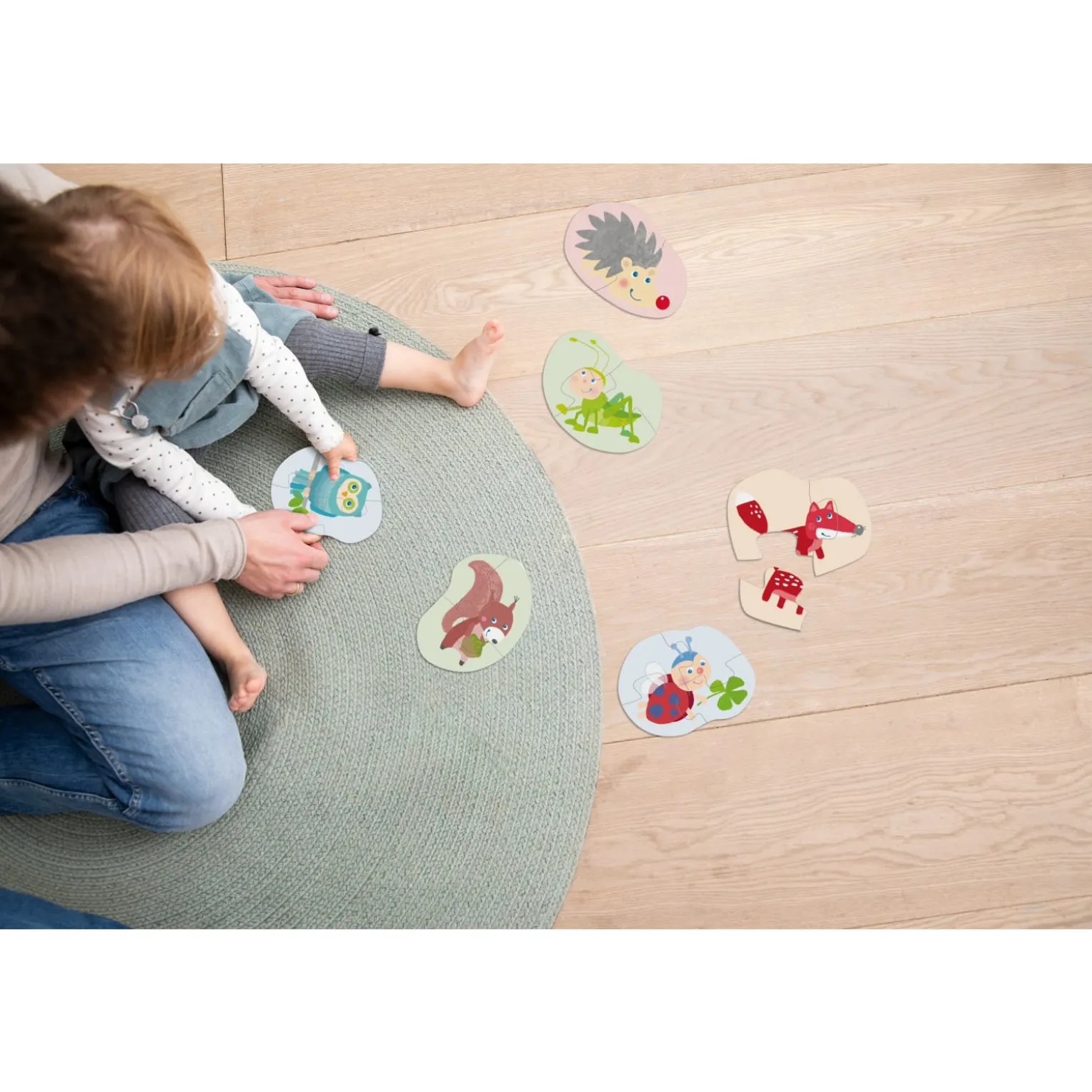 4 erste Puzzles – Tierkinder