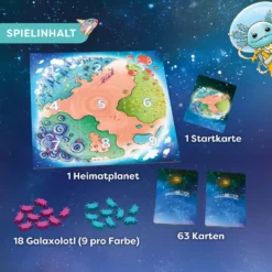 Galaxolotl - No Risk, No Stars!, Karten - und Brettspiel, ab 8 Jahren