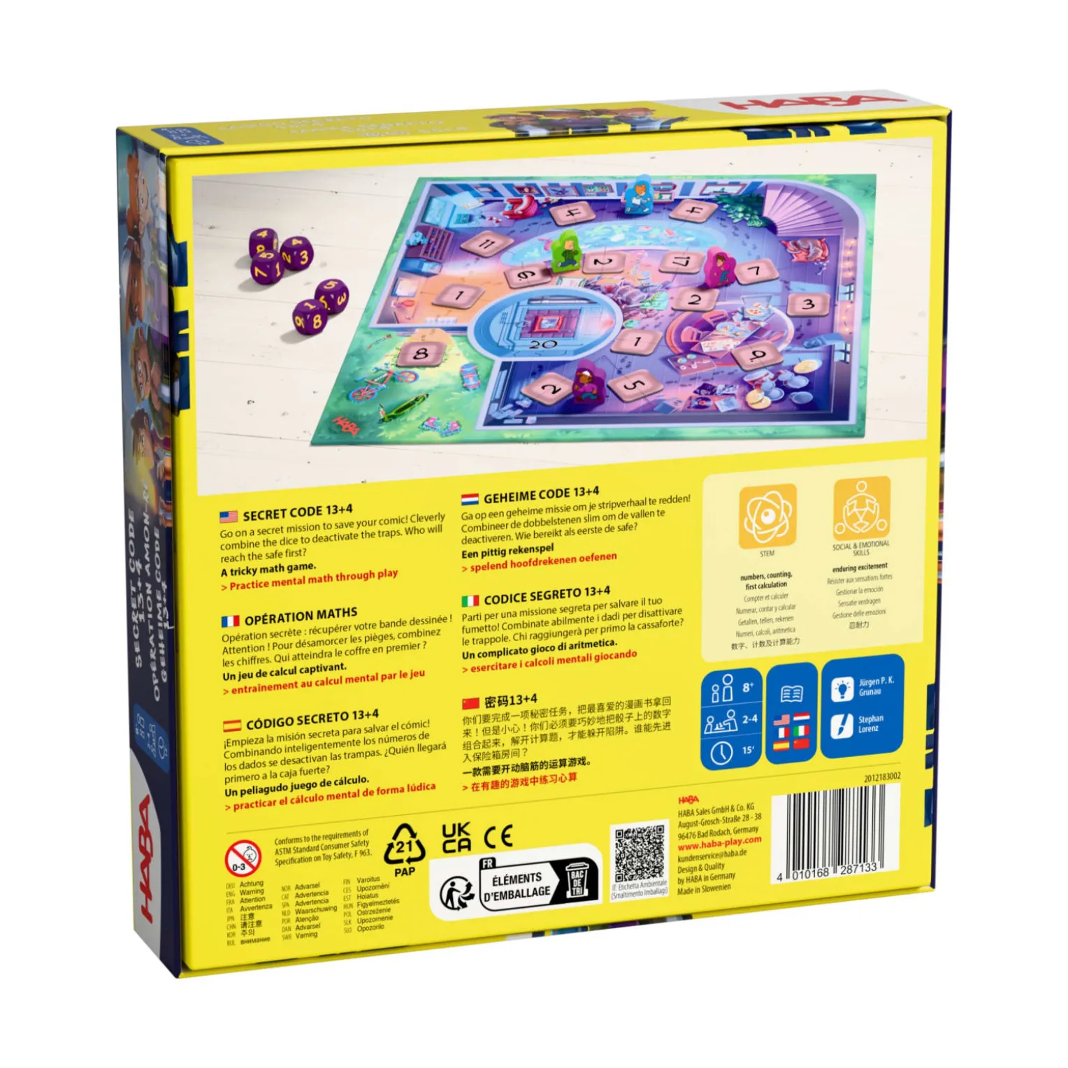 Geheimcode 13+4 Mathespiel, Addition, ab 8 Jahre