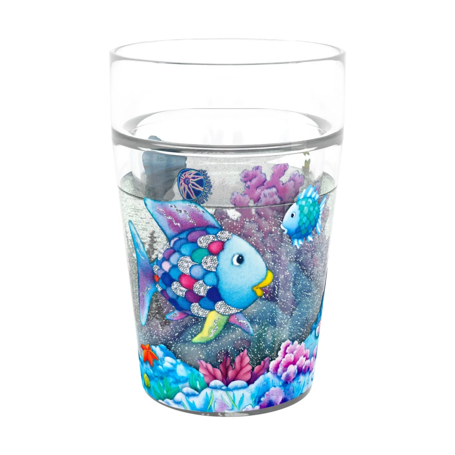 Glitzerbecher, Der Regenbogenfisch, Kinderbecher, BPA-frei