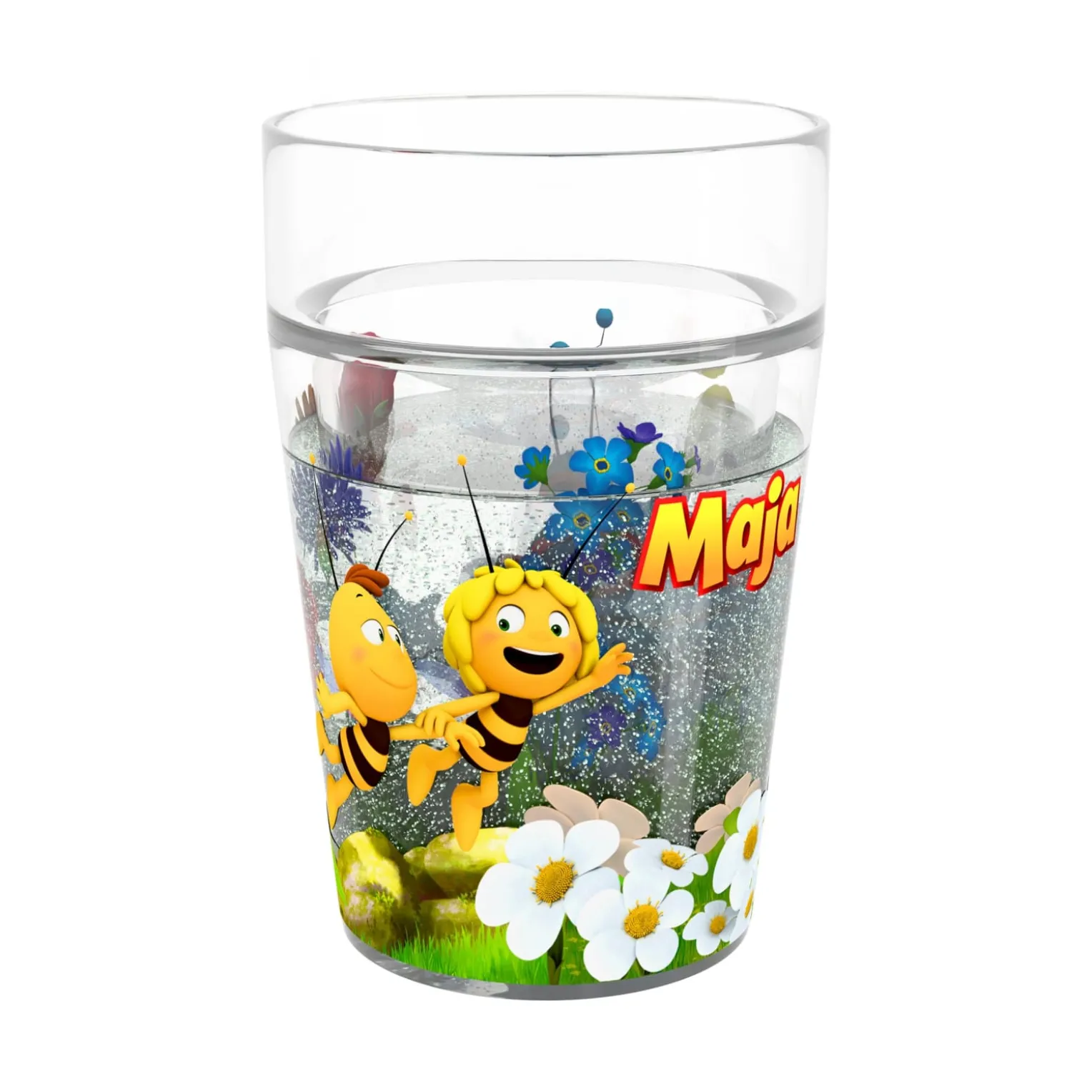 Glitzerbecher, Die Biene Maja, Kinderbecher, BPA-frei