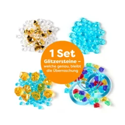 Glitzersteine-Set – 4 Überraschungstütchen zum Basteln & Dekorieren