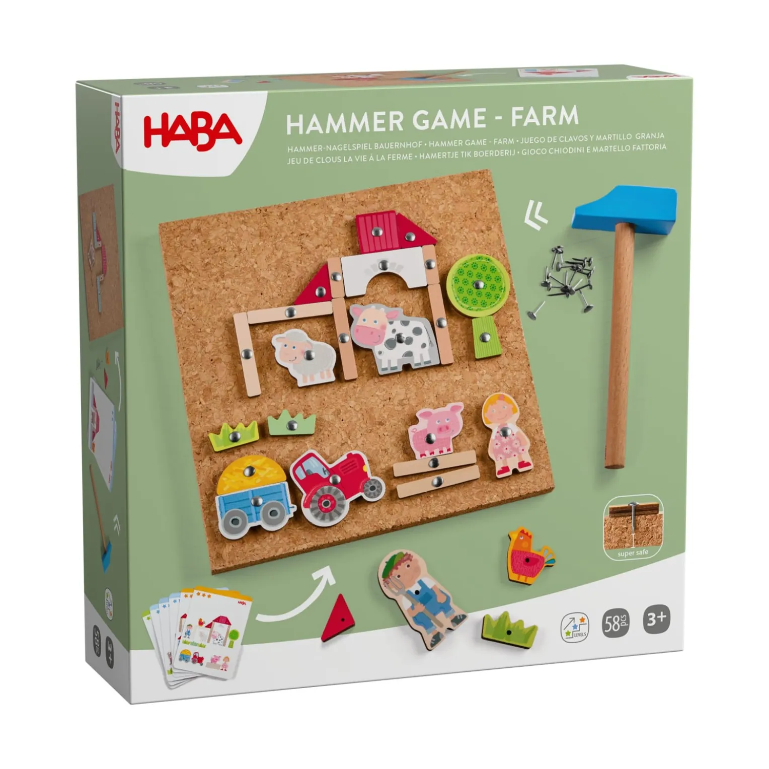 Hammer-Nagelspiel Bauernhof