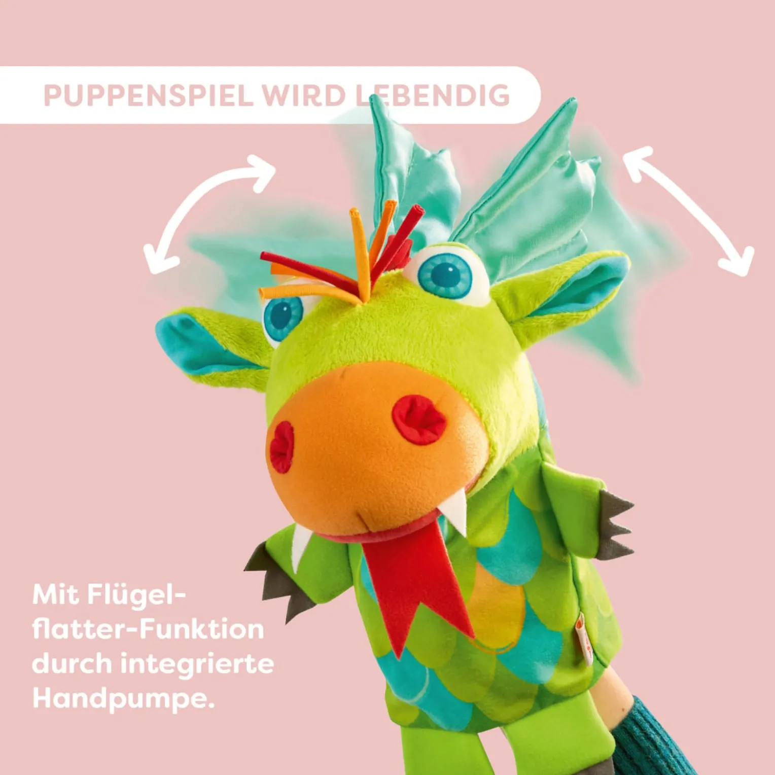 Handpuppe Drache Motzbert