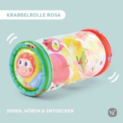 Krabbelrolle Raupe Rosa