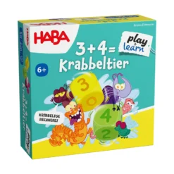 3 + 4 = Krabbeltier, Mathespiel, Addition, ab 6 Jahren
