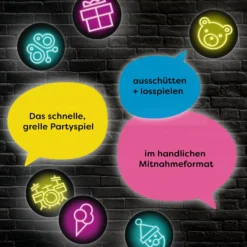 Let’s talk NEON, Party-Spiel, ab 8 Jahren, blau