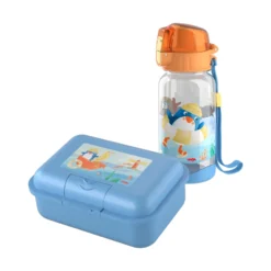 Lunch-Set Pinguin für Kinder, Pinguin-Brotdose & -Trinkflasche