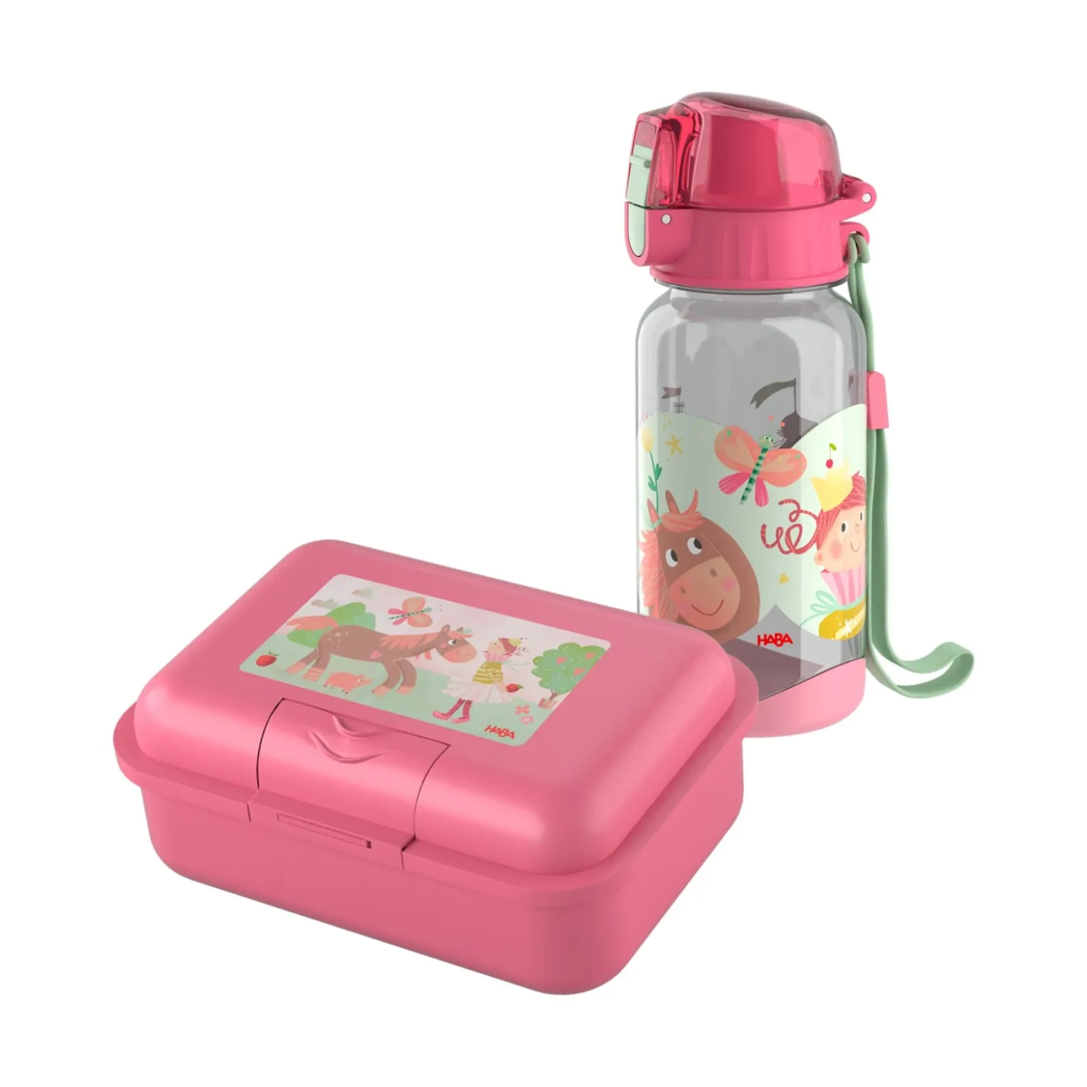 Lunch-Set Prinzessin für Kinder, Prinzessinnen-Brotdose & -Trinkflasche