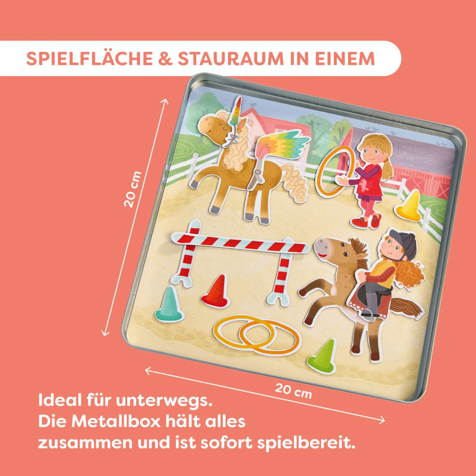 Magnetspiel-Box Pferde