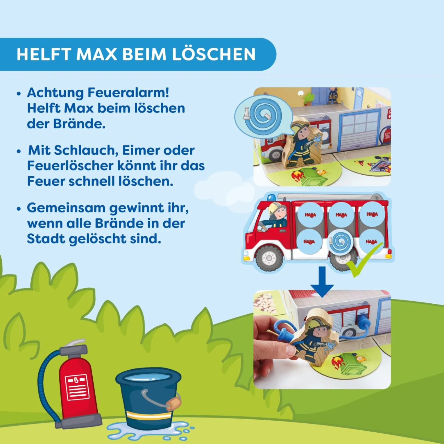 Meine ersten Spiele – Feuerwehr, Memo-Spiel, ab 2 Jahren