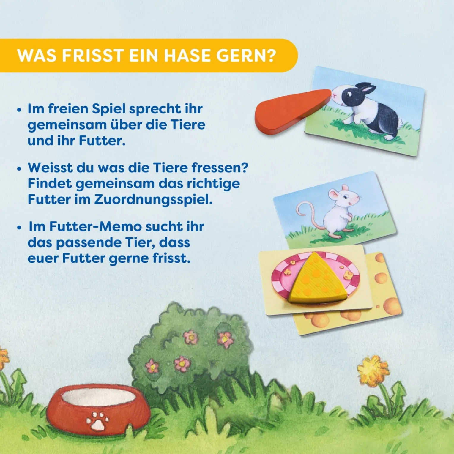 Meine ersten Spiele – Fütter mich!, Memo, Zuordungsspiel, ab 2 Jahren