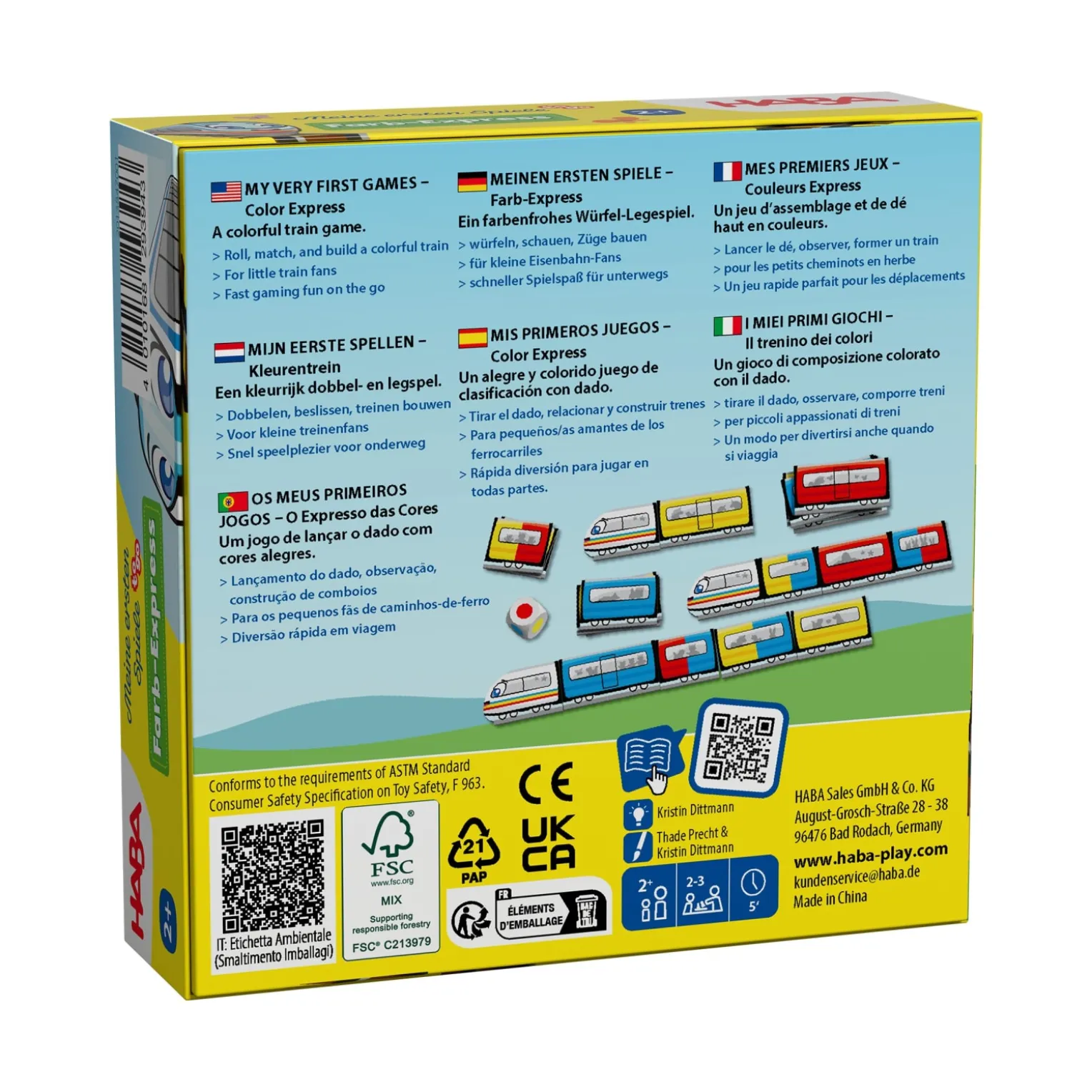 Meine ersten Spiele to go - Farb-Express, Legespiel, ab 2 Jahren