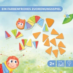 Meine ersten Spiele to go - Raupe Rosa, Dominospiel, ab 2 Jahren