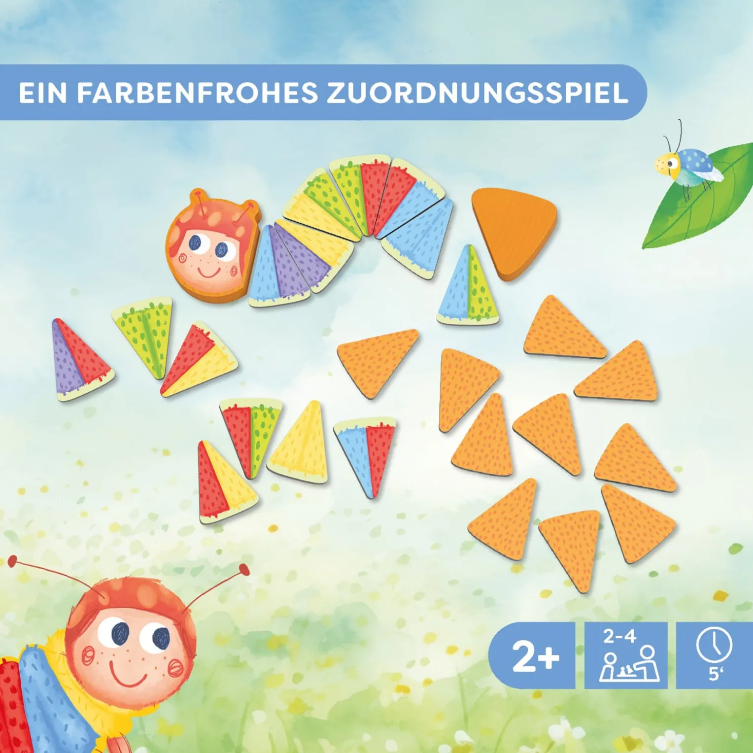 Meine ersten Spiele to go - Raupe Rosa, Dominospiel, ab 2 Jahren