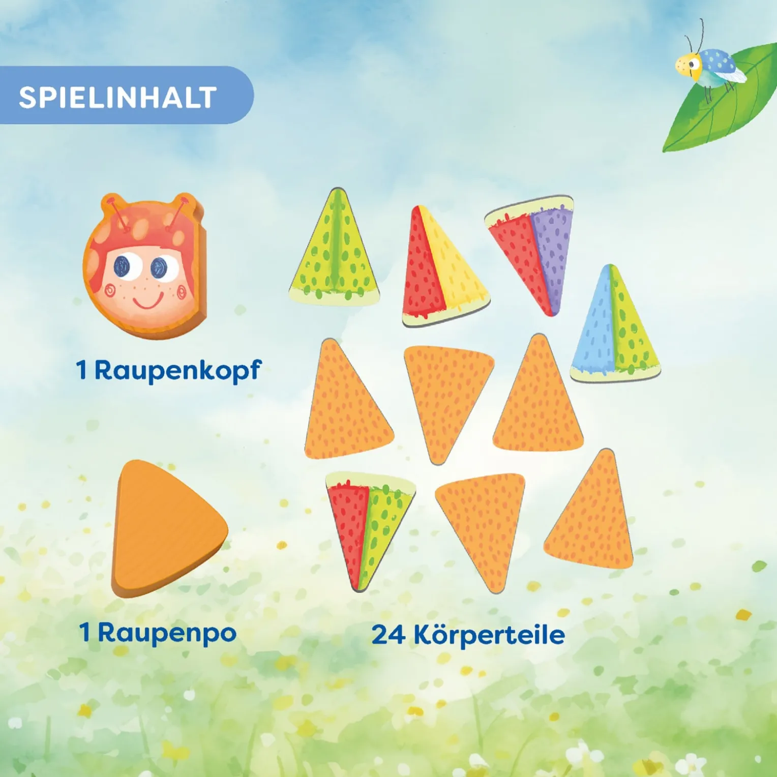 Meine ersten Spiele to go - Raupe Rosa, Dominospiel, ab 2 Jahren