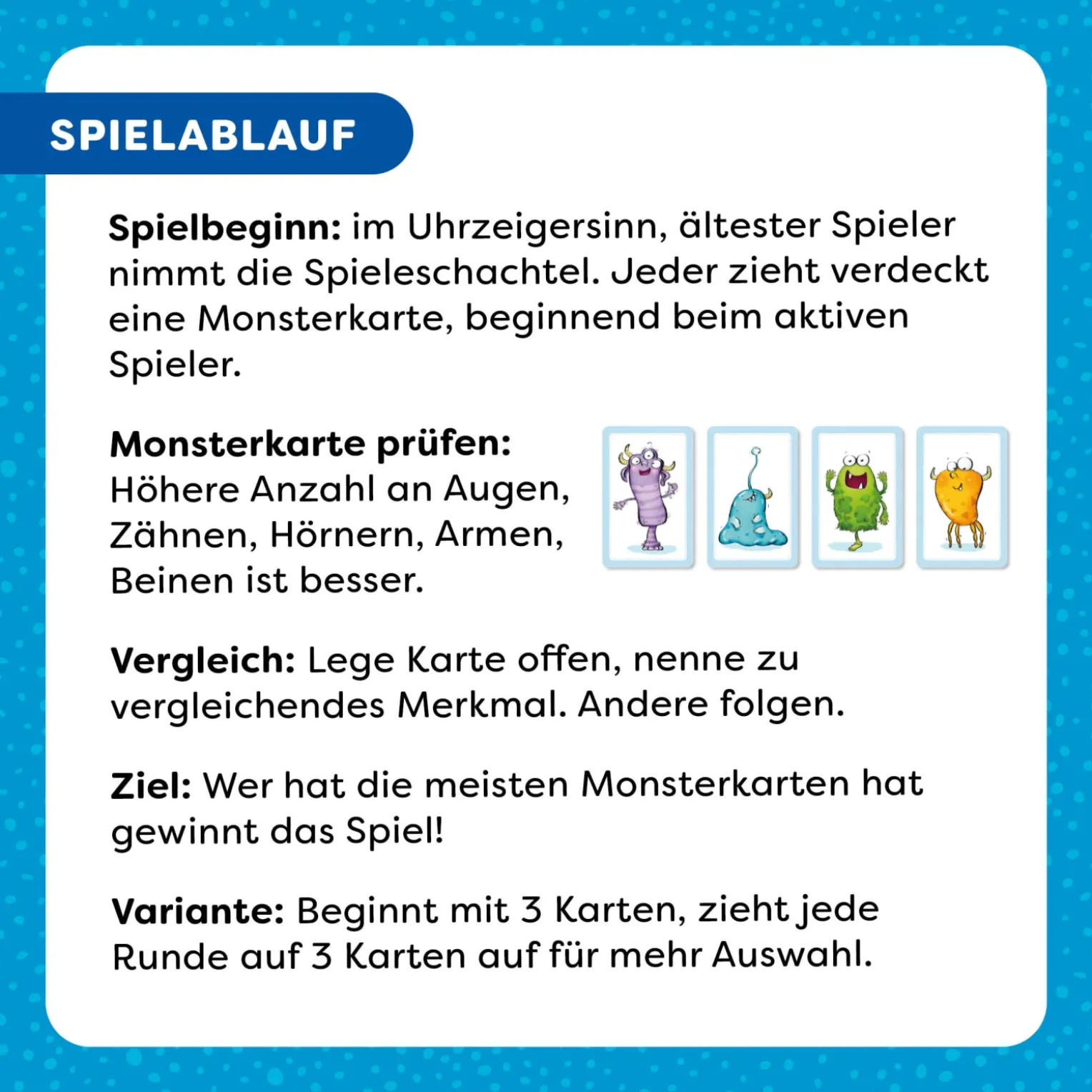 Monster TRUMPF, Kartenspiel ab 5 Jahren