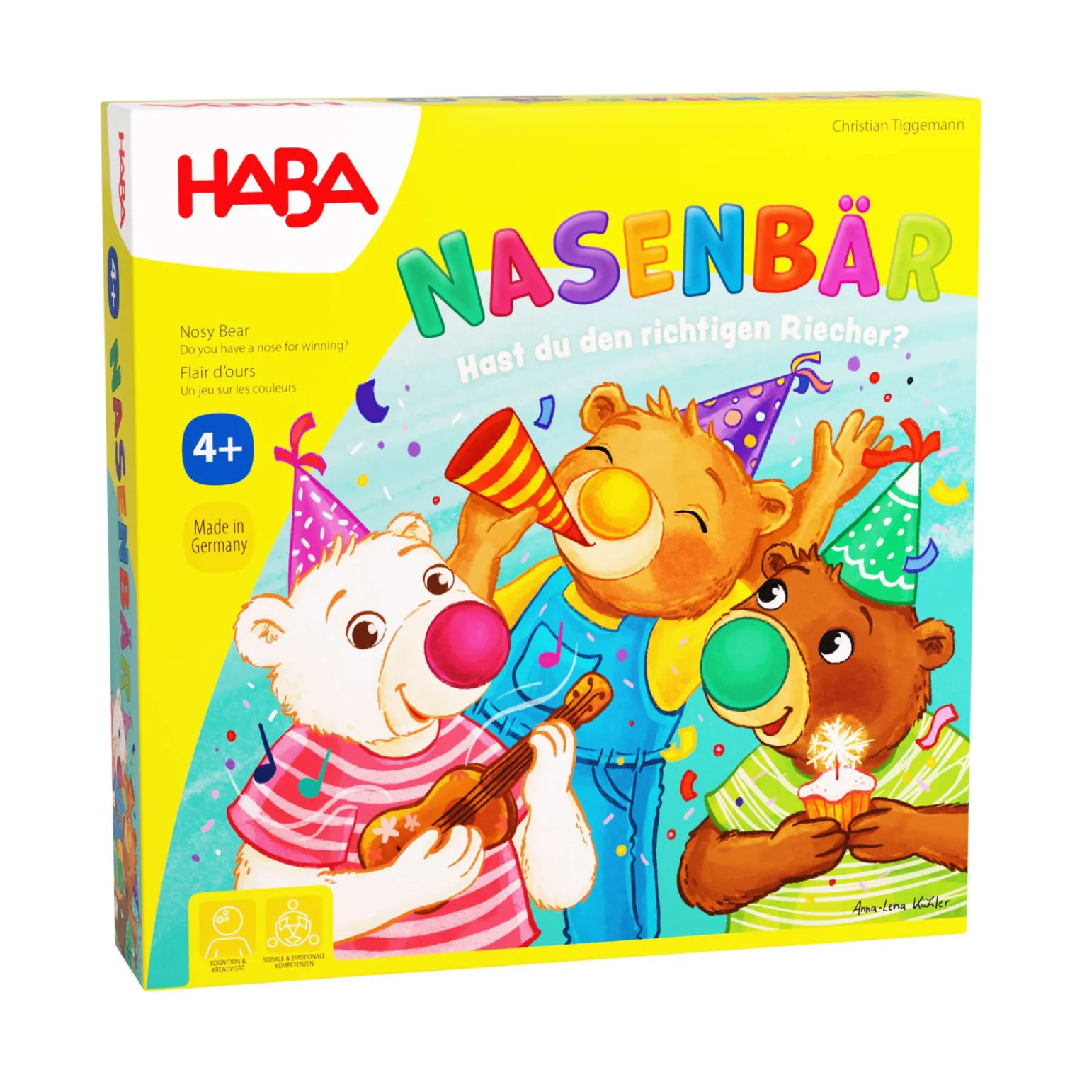 Nasenbär, kunterbuntes Würfelspiel, ab 4 Jahren