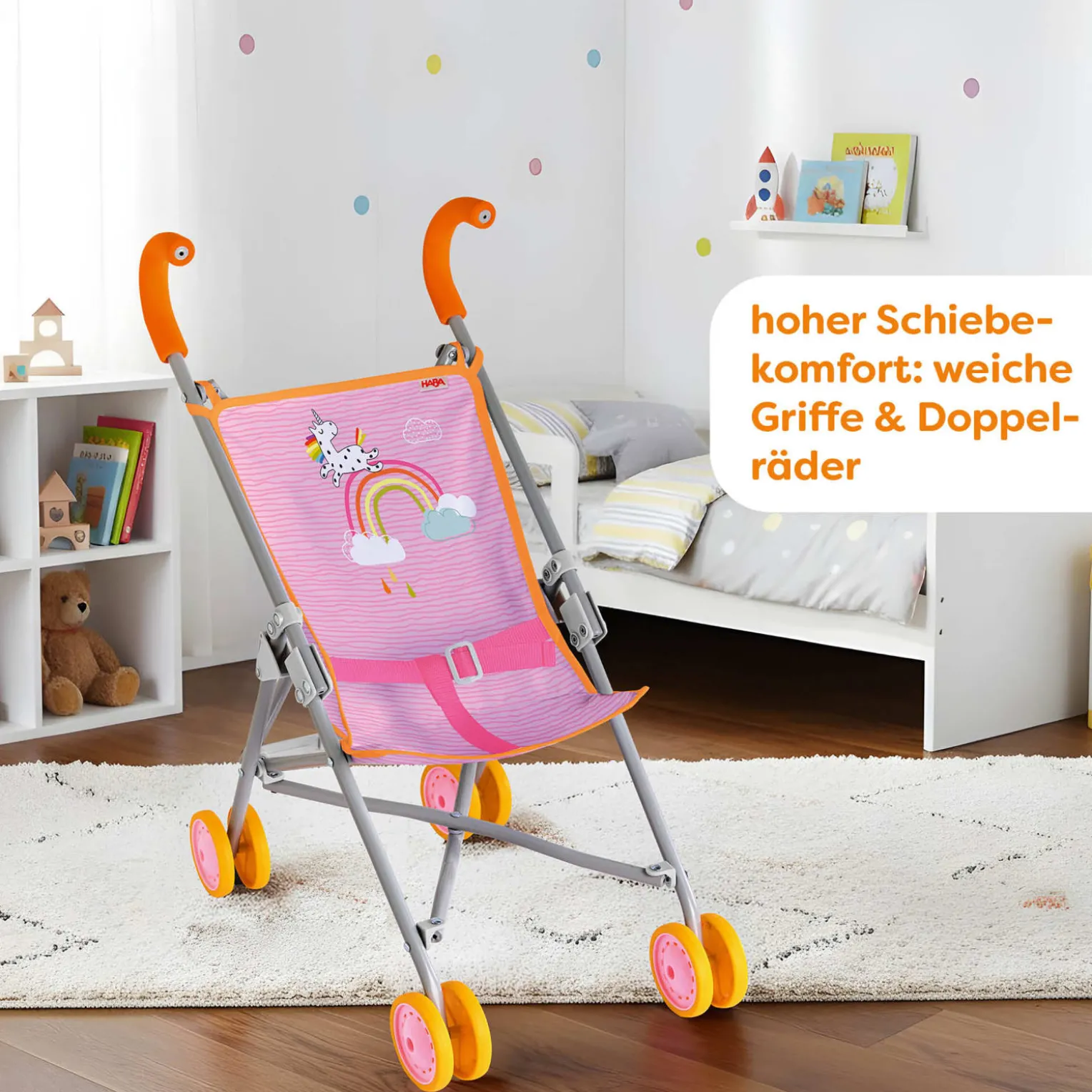 Puppenbuggy Regenbogen