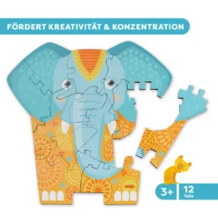 Puzzle 2 in 1 – Elefant