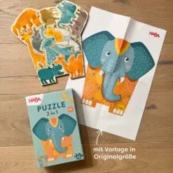 Puzzle 2 in 1 – Elefant