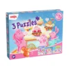 3 Puzzles - Einhorn Glitzerglück