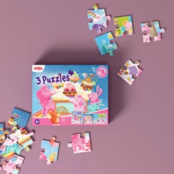 3 Puzzles - Einhorn Glitzerglück