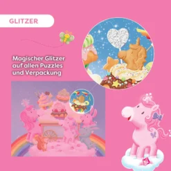 3 Puzzles - Einhorn Glitzerglück