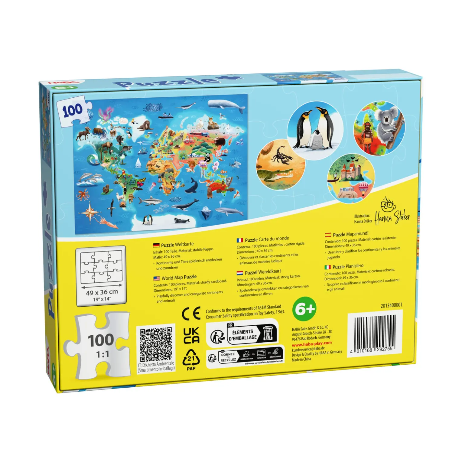 Puzzle Weltkarte