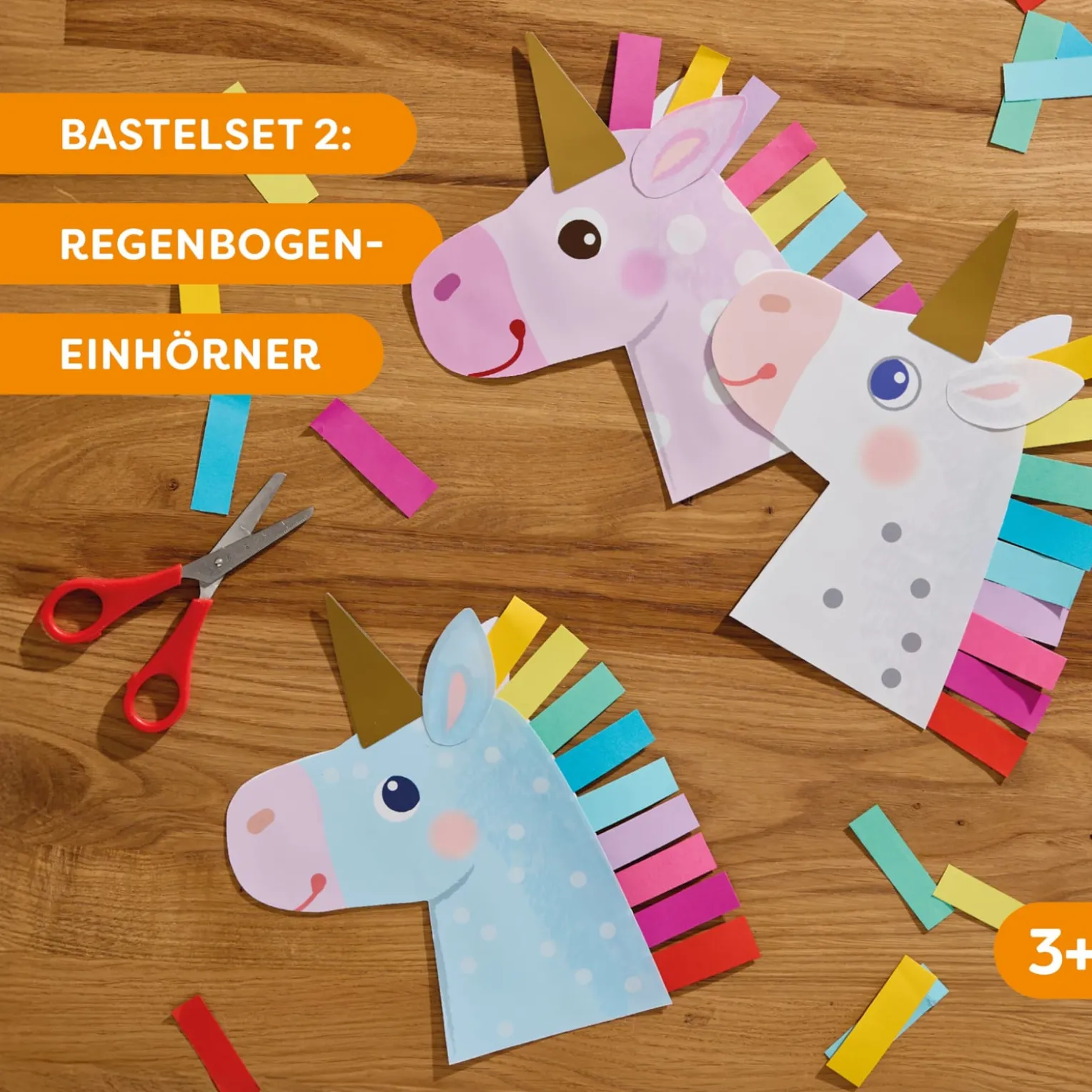 2 Sachenmacher Bastelsets, Erstes Basteln Einhörner, 9 St., ab 3 J.