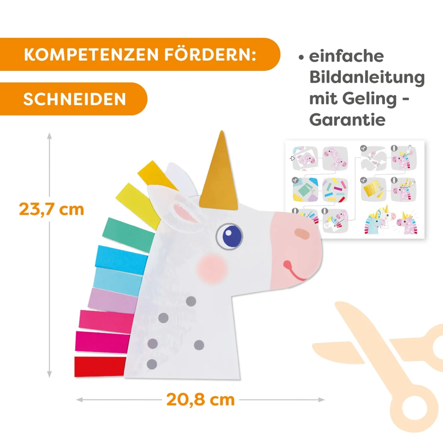 2 Sachenmacher Bastelsets, Erstes Basteln Einhörner, 9 St., ab 3 J.