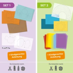 2 Sachenmacher Bastelsets, Erstes Basteln Fensterbilder, 4 St., ab 3 Jahren