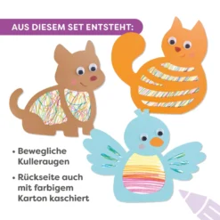2 Sachenmacher Bastelsets, Erstes Basteln Fensterbilder, 4 St., ab 3 Jahren