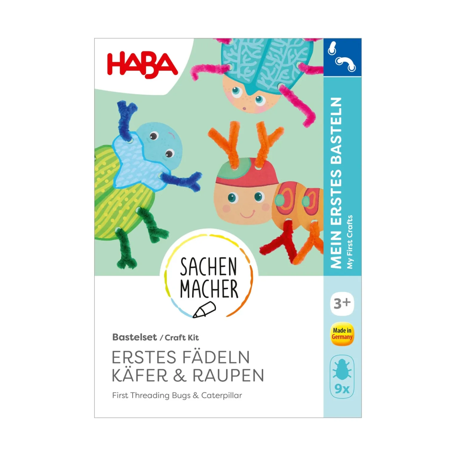 Sachenmacher – Erstes Fädeln Käfer & Raupen Bastelset