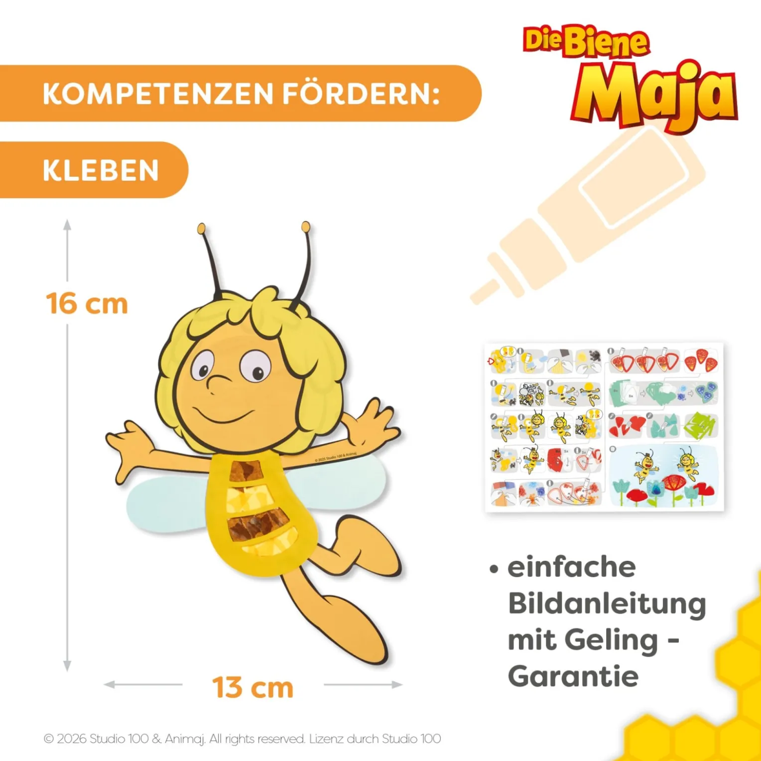 Sachenmacher Erstes Kleben Die Biene Maja, Fensterbild, 8 St., ab 3 J.