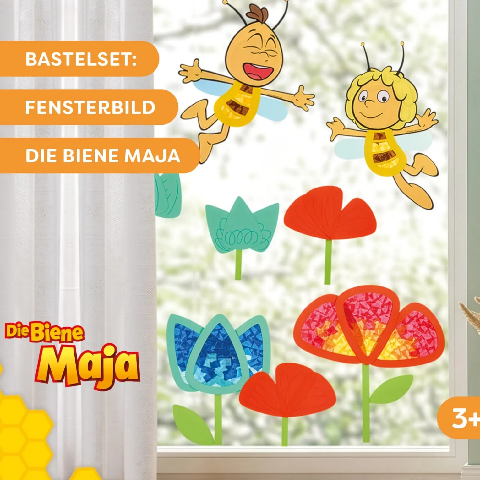 Sachenmacher Erstes Kleben Die Biene Maja, Fensterbild, 8 St., ab 3 J.