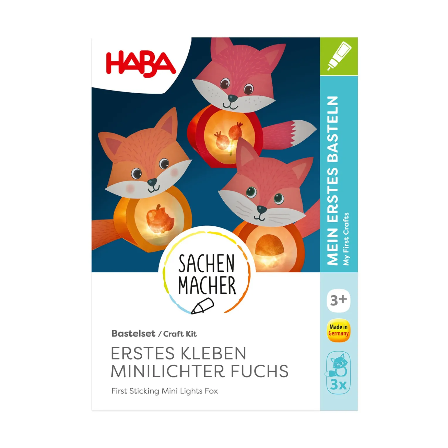 Sachenmacher Erstes Kleben Lichtertiere, LED-Teelichthalter, ab 3 J.