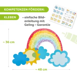 Sachenmacher Erstes Kleben Regenbogen, Fensterbild, 6 St., ab 3 Jahren
